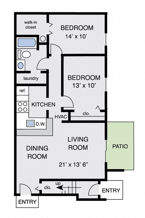 a floor plan of a house with a bedroom and a living room